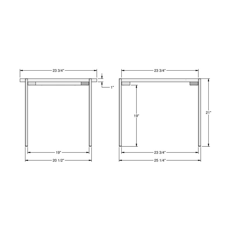 Ebern Designs Shutz 24" Square End Table Wayfair Canada